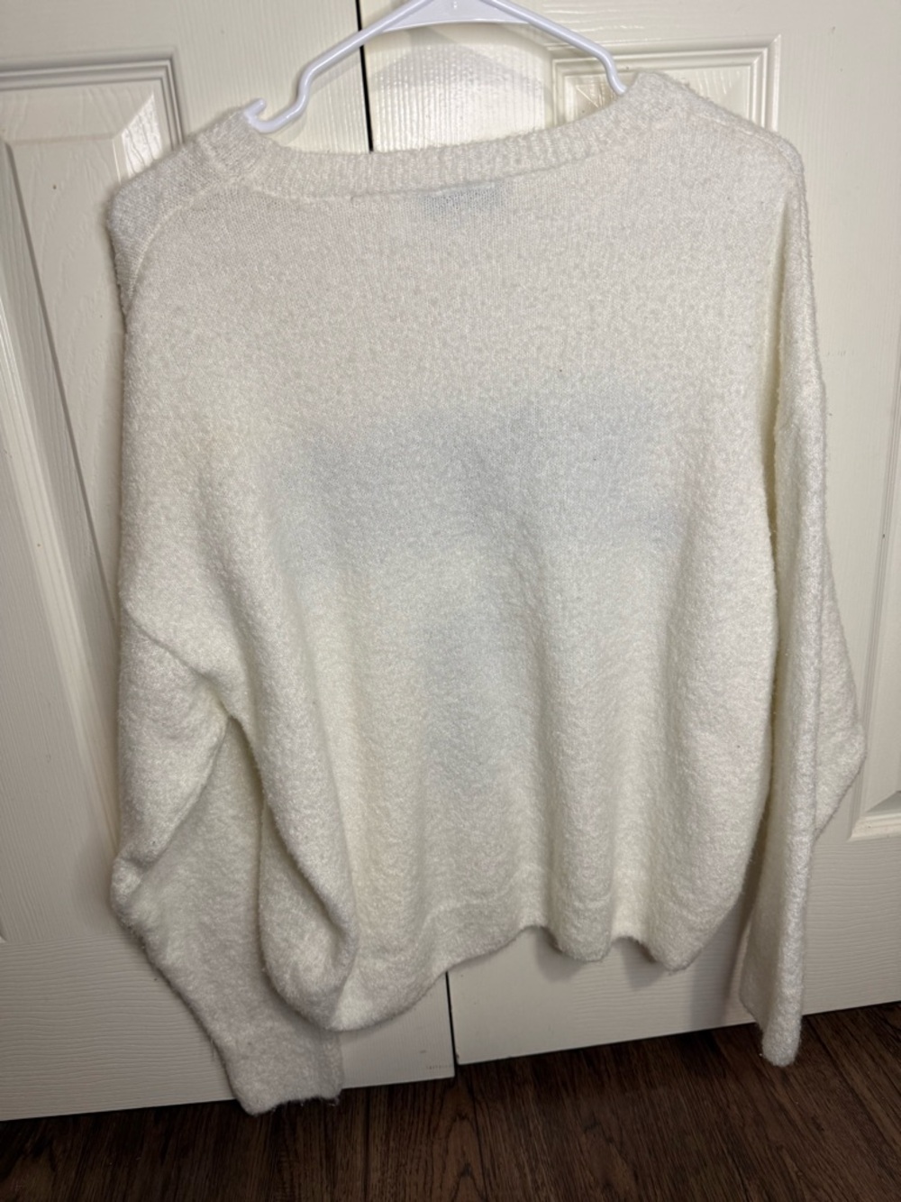 Christian Dior J'Adior 8 Sweater XS White Boucle Knit Logo Crewneck - Picture 4 of 5